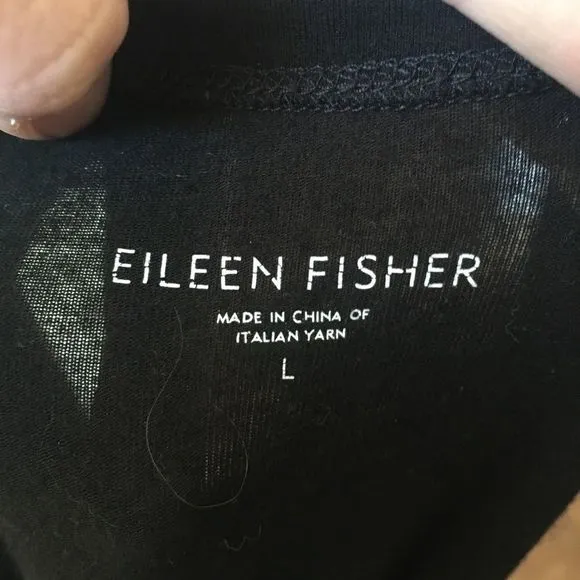 Eileen Fisher L Italian wool long sleeve luxe minimalist dress