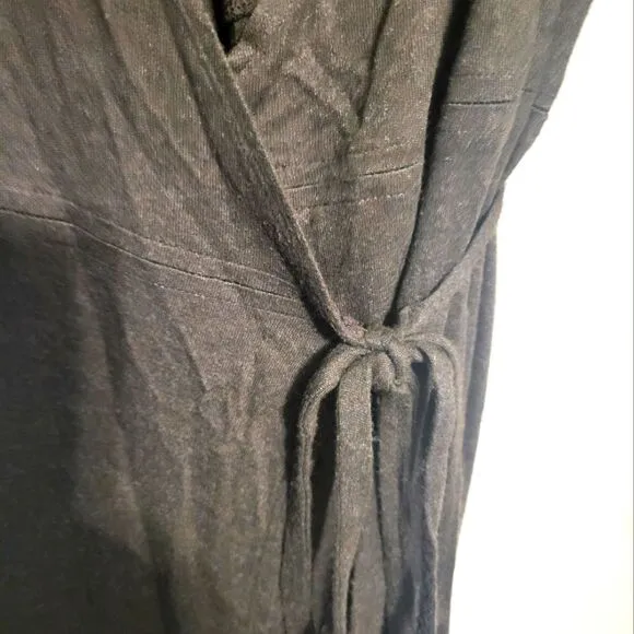 Eileen Fisher Woman Knit Chocolate Brown True Wrap Dress Midi, Plus Size 2X