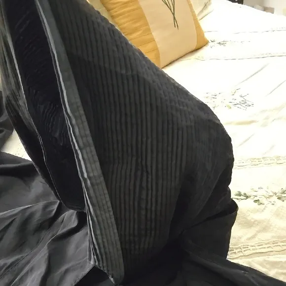 Elegant Black Hooded Rain Coat