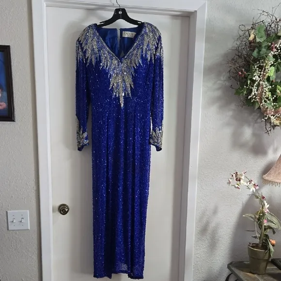 Elegant Blue Gown by Blacktie Oleg Cassini