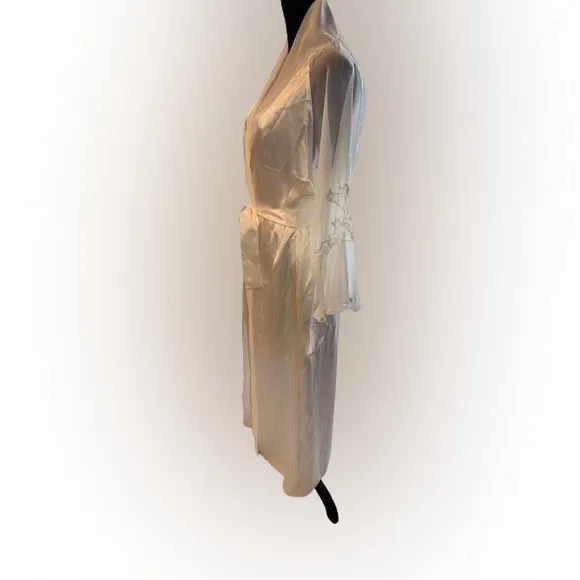 Elegant Cream dress and Satin Robe