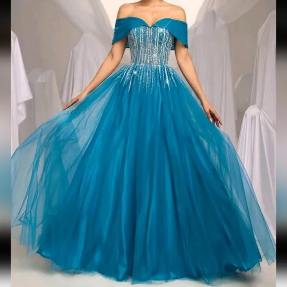 Elegant Luxury Off Shoulder Beaded Sequin Floral Patchwork Convertible Dress