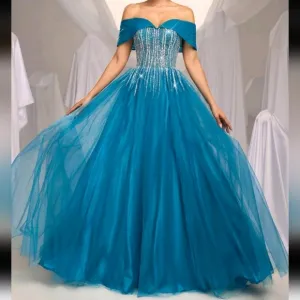 Elegant Luxury Off Shoulder Beaded Sequin Floral Patchwork Convertible Dress
