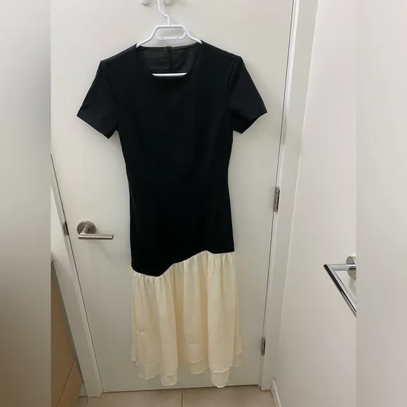 Elegant spliced maxi dress minimalist style new without tag