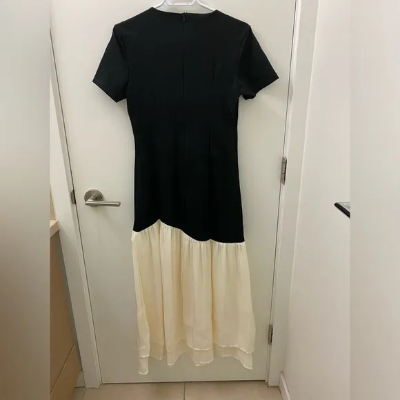 Elegant spliced maxi dress minimalist style new without tag