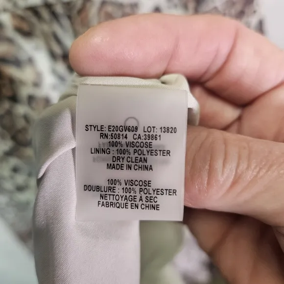 Elie Tahari Leopard Print Lined Button-Up Dress