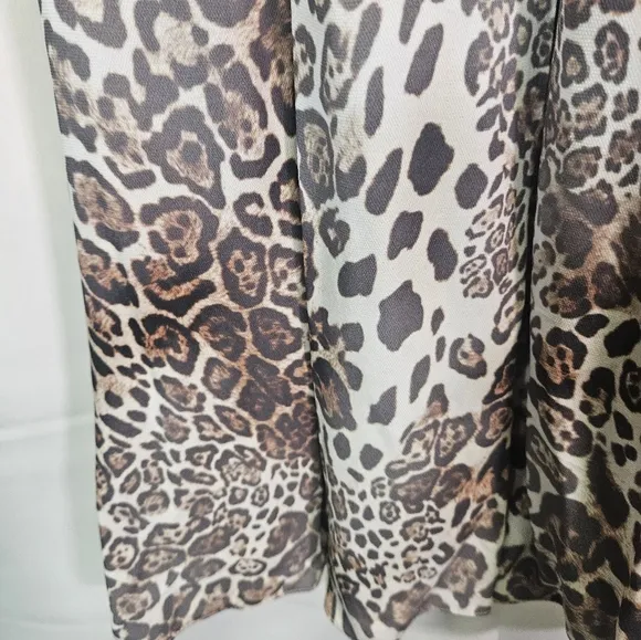 Elie Tahari Leopard Print Lined Button-Up Dress