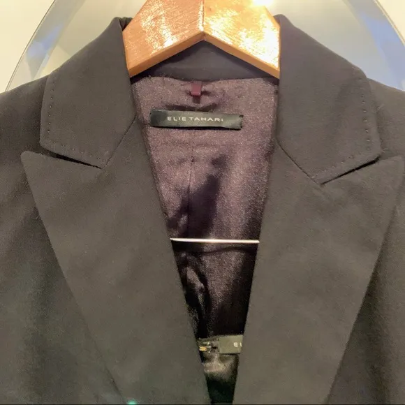 Elie Tahari Luxury Black 3-Piece Suit Set Size 0-2