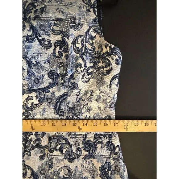 Elie Tahari Size 12 Sheath Professional Matelasse Dress Silver Royal Blue