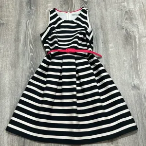 Eliza J Dress 12  Stripe Fit &amp; Flare Party Cocktail Wedding Luxury