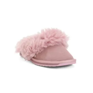 EMU AUSTRALIA Blush Suede Jolie Curly Slide Slippers