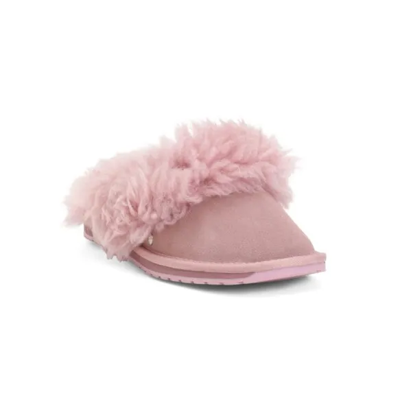 EMU AUSTRALIA Blush Suede Jolie Curly Slide Slippers