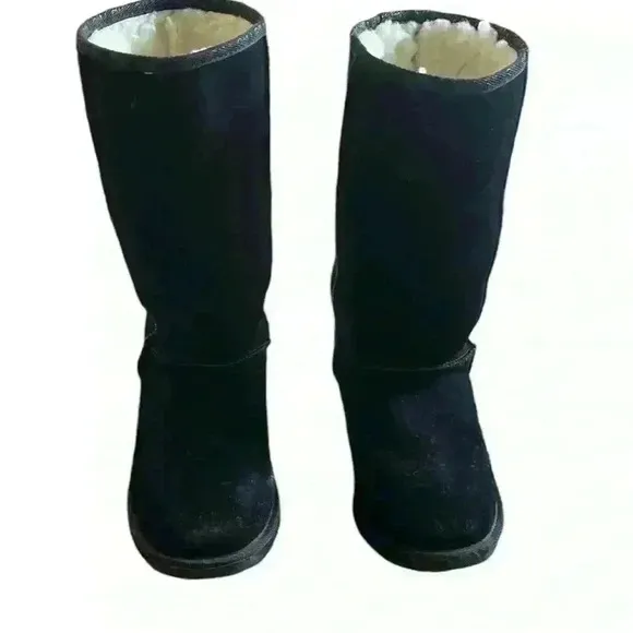 EMU Australian Brontë High Boot Black Unisex Merino Wool Lined Size 8
