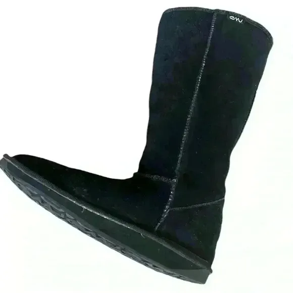 EMU Australian Brontë High Boot Black Unisex Merino Wool Lined Size 8