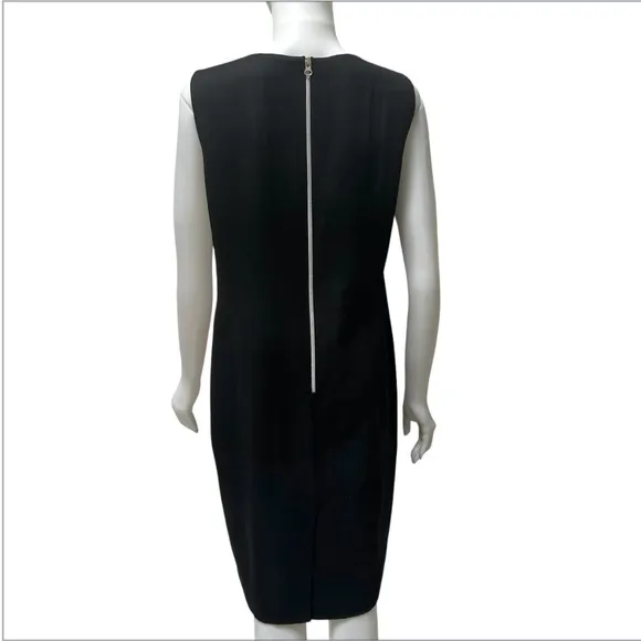 ENDEHOR Haute Couture Lambskin Leather and Wool Red Burgundy Dress Ofice Siren