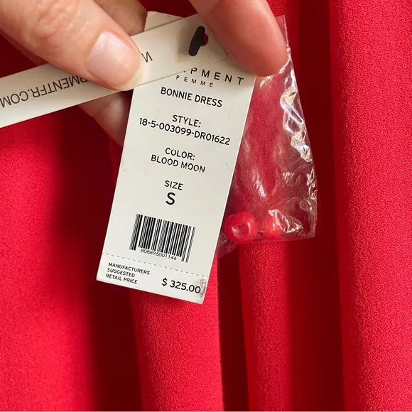 Equipment Femme Bonnie Dress Blood Moon Size Small Colorful Office Luxury