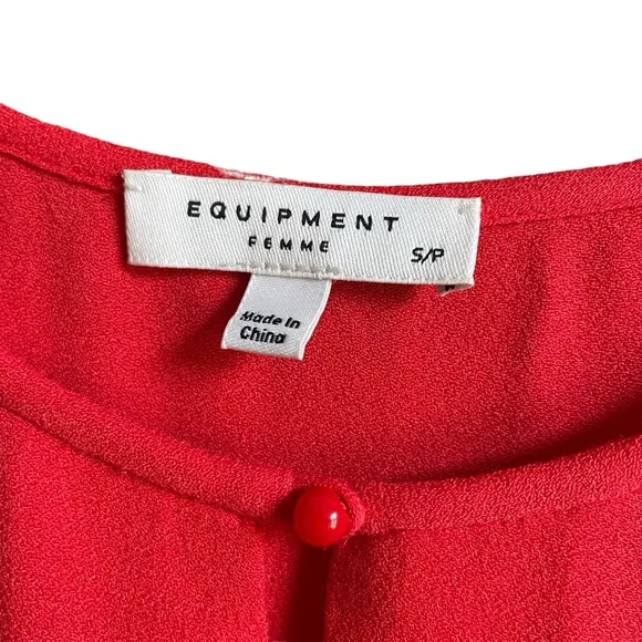 Equipment Femme Bonnie Dress Blood Moon Size Small Colorful Office Luxury