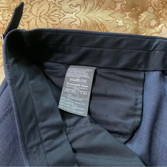 Ermenegildo Zegna Men’s Wool Dress Pants, Blue, Real Designer Luxury! 36” X 34”