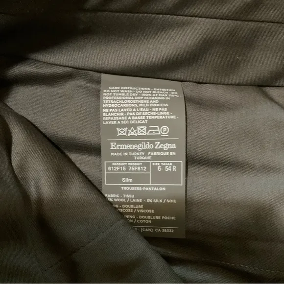 Ermenegildo Zegna Men’s Wool Dress Pants, Brown, Real Luxury! 36” X 34”