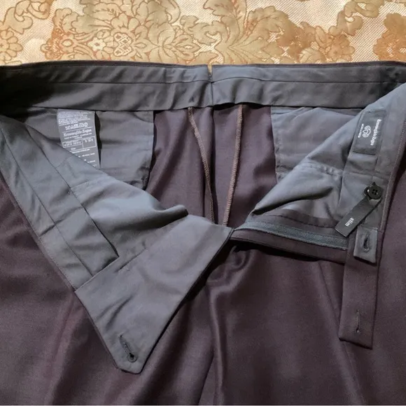 Ermenegildo Zegna Men’s Wool Dress Pants, Brown, Real Luxury! 36” X 34”