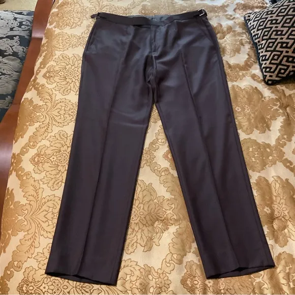 Ermenegildo Zegna Men’s Wool Dress Pants, Brown, Real Luxury! 36” X 34”