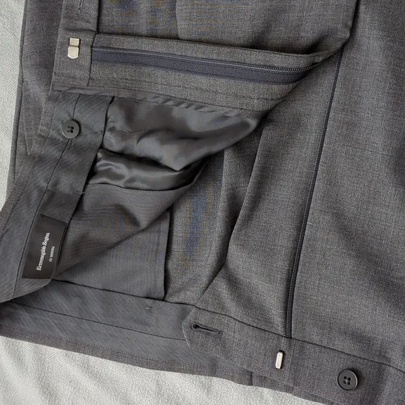 Ermenegildo Zegna NWOT Wool Dress Pants Gray 44