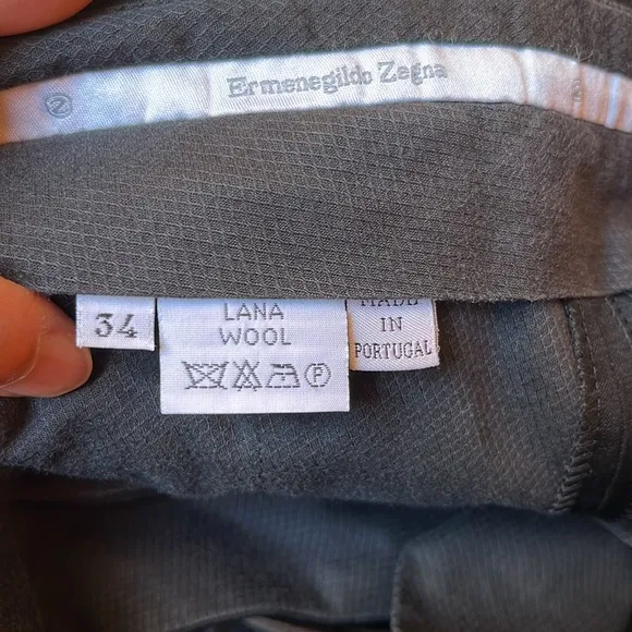 Ermenegildo Zegna Wool Dress Pants sz 34 Pleated Cuff Quiet Luxury Old Money