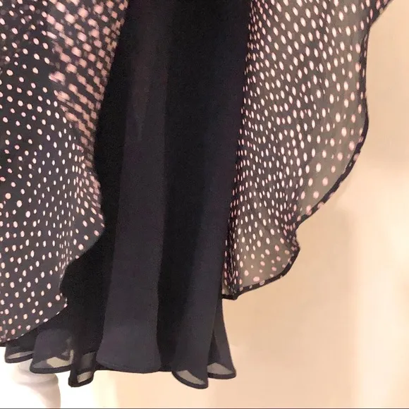 Escada 100% Silk Dress, Black w/Dots Luxury Elegant