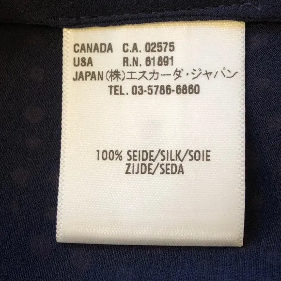 Escada 100% Silk Dress, Black w/Dots Luxury Elegant