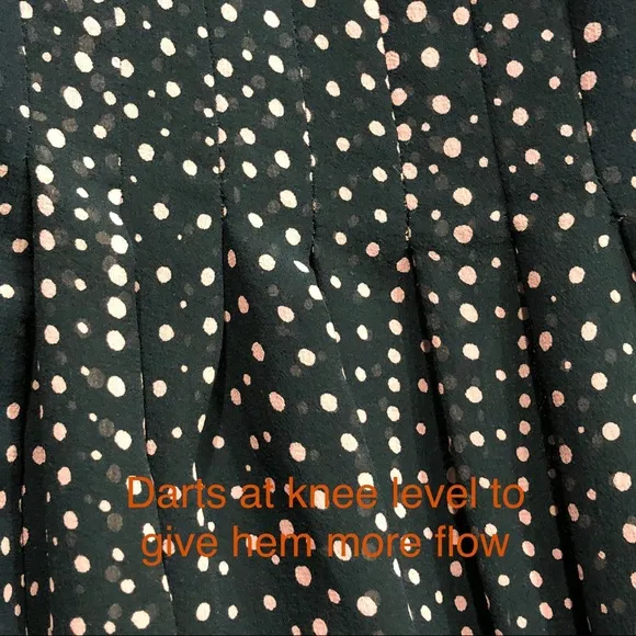 Escada 100% Silk Dress, Black w/Dots Luxury Elegant