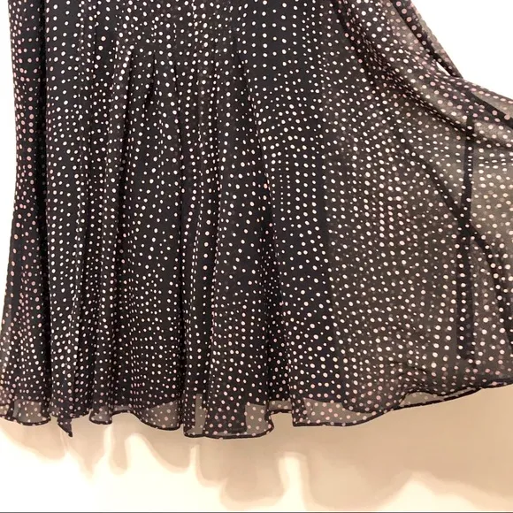 Escada 100% Silk Dress, Black w/Dots Luxury Elegant