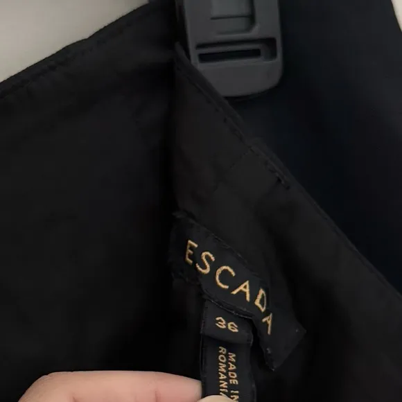Escada Classic Black Viscose Work Pencil Skirt Designer Luxury