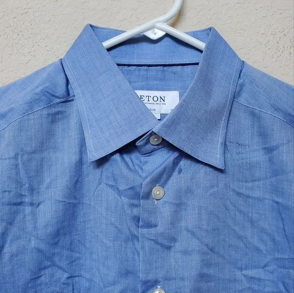 Eton Men's Long Sleeve Dress Shirt.  Dize 16 1/2 Slim