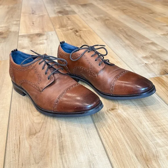 EUC Cole Haan Mens Grand 360 Wing Tips Lace-Up Oxford Dress Shoes Brown 9.5