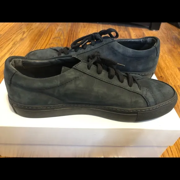 EUC Common Projects Achilles Low sneakers tennis shoes navy blue suede 8 38 M