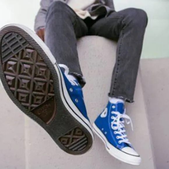 EUC CTAS Converse Hi Snorkel Blue - 164028F (9M - 11W) KICKS