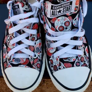 EUC CTAS Converse Sugar Skull Dia de los Muertos (Jr. 1) KICKS