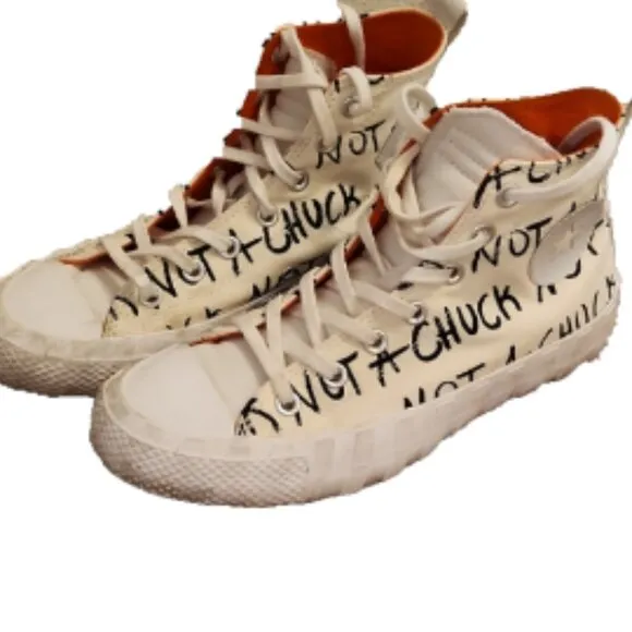 EUC CTAS Converse UNT1TL3D Hi Not a Chuck White (GS) (6) KICKS