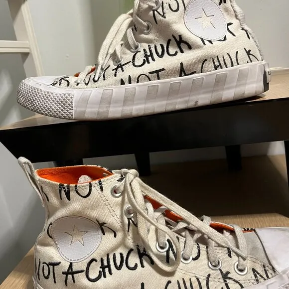 EUC CTAS Converse UNT1TL3D Hi Not a Chuck White (GS) (6) KICKS