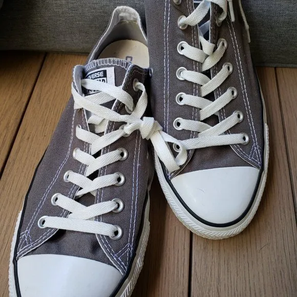 EUC CTAS Converse vintage old school low OX AJ794 in charcoal (13M - 15W)