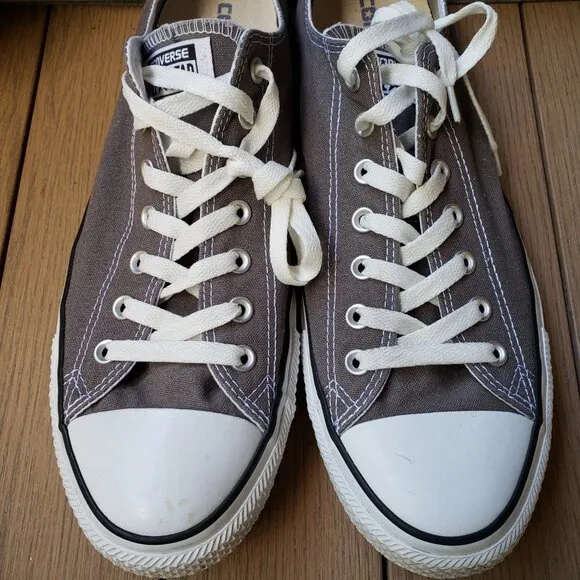 EUC CTAS Converse vintage old school low OX AJ794 in charcoal (13M - 15W)