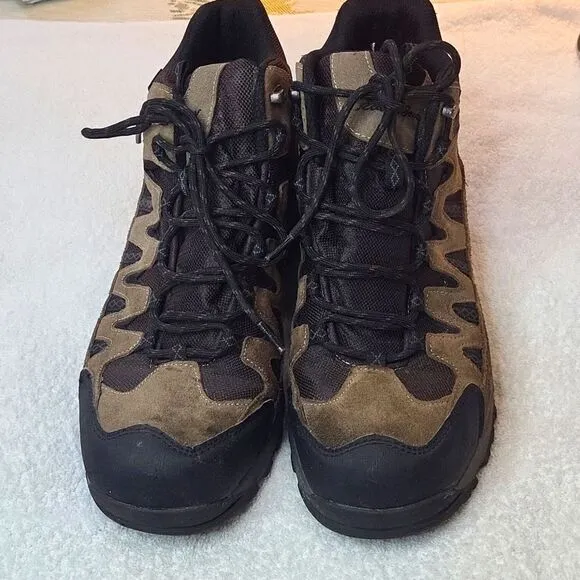 EUC Eddie Bauer Ridgeline Hiking Trail leather waterproof Boots Men's Size 11M