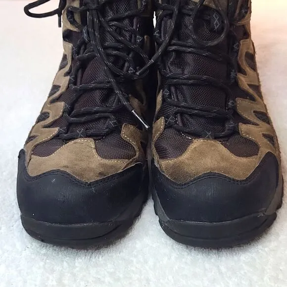 EUC Eddie Bauer Ridgeline Hiking Trail leather waterproof Boots Men's Size 11M