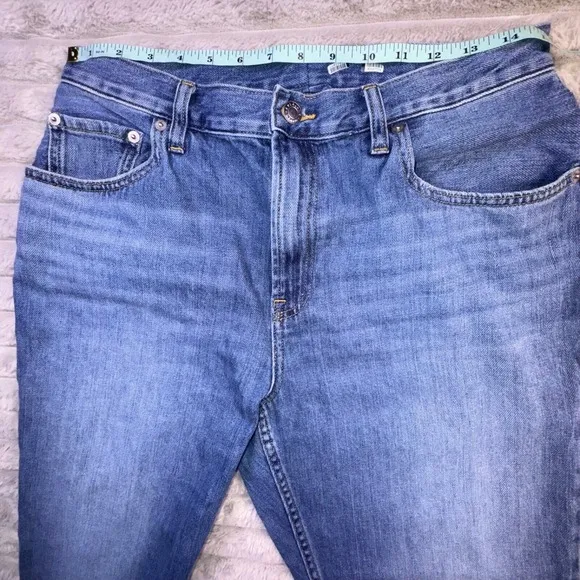 Everlane Jeans Women's 30x25 Crop Organic Cotton High Rise Tapered Blue Jeans