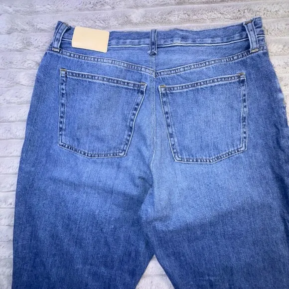 Everlane Jeans Women's 30x25 Crop Organic Cotton High Rise Tapered Blue Jeans