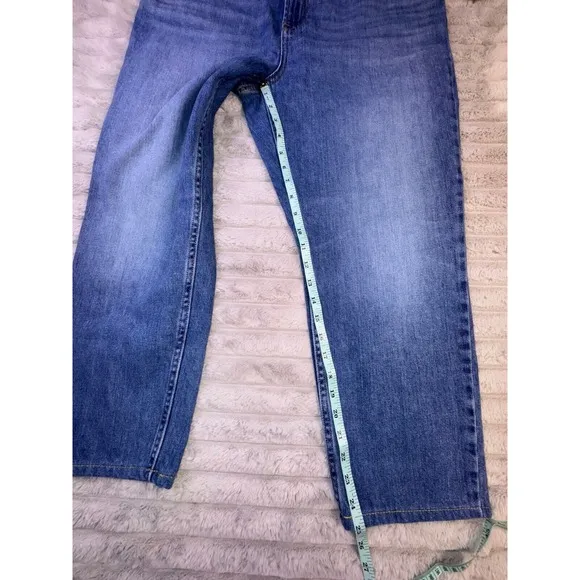 Everlane Jeans Women's 30x25 Crop Organic Cotton High Rise Tapered Blue Jeans
