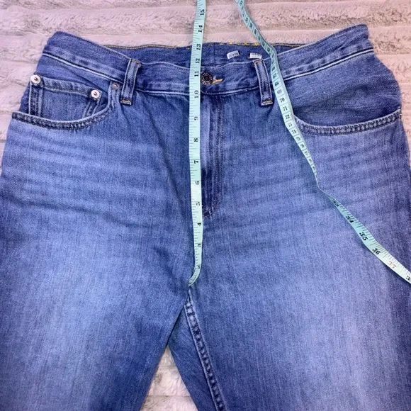 Everlane Jeans Women's 30x25 Crop Organic Cotton High Rise Tapered Blue Jeans