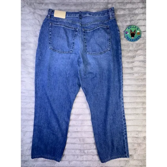 Everlane Jeans Women's 30x25 Crop Organic Cotton High Rise Tapered Blue Jeans
