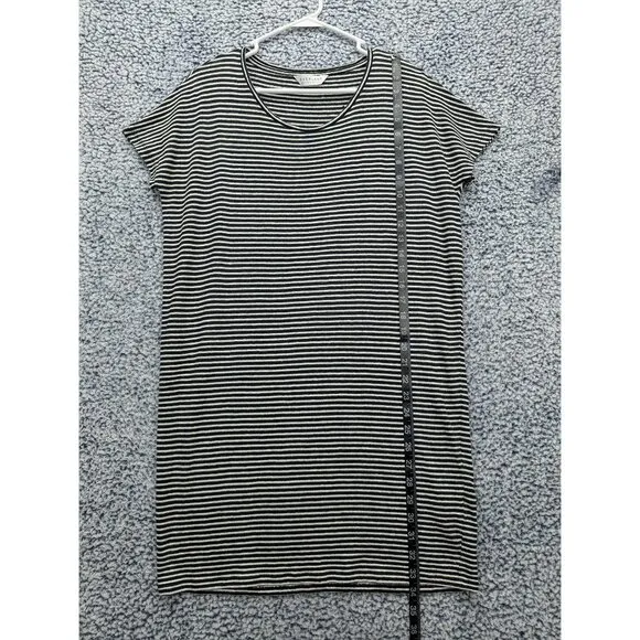 Everlane Linen Shift Dress Womens Small Mini Breathable Minimalist Striped Black