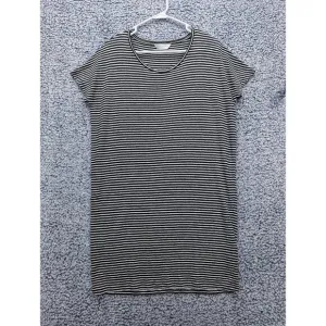 Everlane Linen Shift Dress Womens Small Mini Breathable Minimalist Striped Black